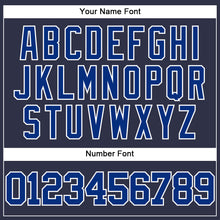 Загрузить изображение в средство просмотра галереи, Custom Navy Royal-White Mesh Authentic Throwback Baseball Jersey