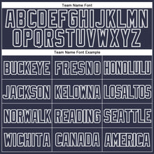 Загрузить изображение в средство просмотра галереи, Custom Navy White-Gray Mesh Authentic Throwback Baseball Jersey