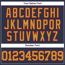 Загрузить изображение в средство просмотра галереи, Custom Navy Old Gold-Red Mesh Authentic Throwback Baseball Jersey