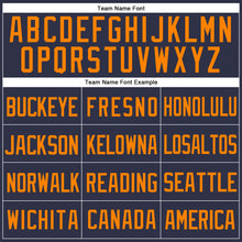 Загрузить изображение в средство просмотра галереи, Custom Navy Bay Orange Mesh Authentic Throwback Baseball Jersey