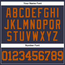 Загрузить изображение в средство просмотра галереи, Custom Navy Texas Orange Mesh Authentic Throwback Baseball Jersey