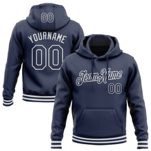 Загрузить изображение в средство просмотра галереи, Custom Stitched Navy White Sports Pullover Sweatshirt Hoodie