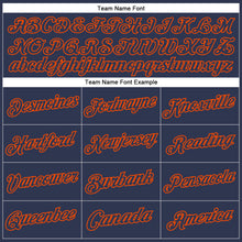 Загрузить изображение в средство просмотра галереи, Custom Stitched Navy Orange Sports Pullover Sweatshirt Hoodie