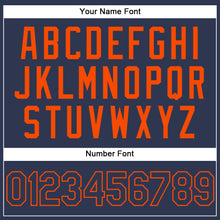 Загрузить изображение в средство просмотра галереи, Custom Stitched Navy Orange Sports Pullover Sweatshirt Hoodie