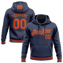 Загрузить изображение в средство просмотра галереи, Custom Stitched Navy Orange Sports Pullover Sweatshirt Hoodie