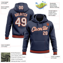 Загрузить изображение в средство просмотра галереи, Custom Stitched Navy White-Orange Sports Pullover Sweatshirt Hoodie