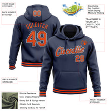 Загрузить изображение в средство просмотра галереи, Custom Stitched Navy Orange-White Sports Pullover Sweatshirt Hoodie