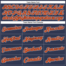 Загрузить изображение в средство просмотра галереи, Custom Stitched Navy Orange-White Sports Pullover Sweatshirt Hoodie