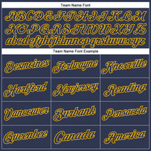 Загрузить изображение в средство просмотра галереи, Custom Stitched Navy Gold Sports Pullover Sweatshirt Hoodie