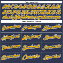 Загрузить изображение в средство просмотра галереи, Custom Stitched Navy Gold-White Sports Pullover Sweatshirt Hoodie