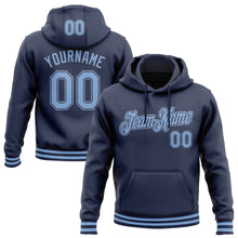 Загрузить изображение в средство просмотра галереи, Custom Stitched Navy Light Blue Sports Pullover Sweatshirt Hoodie