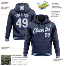 Загрузить изображение в средство просмотра галереи, Custom Stitched Navy White-Light Blue Sports Pullover Sweatshirt Hoodie