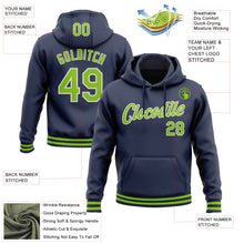 Charger l'image dans la galerie, Custom Stitched Navy Neon Green-White Sports Pullover Sweatshirt Hoodie