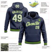 Charger l'image dans la galerie, Custom Stitched Navy White-Neon Green Sports Pullover Sweatshirt Hoodie