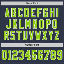 Загрузить изображение в средство просмотра галереи, Custom Navy Neon Green-White Mesh Authentic Throwback Football Jersey