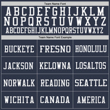 Load image into Gallery viewer, Custom Navy White-Kelly Green Mesh Authentic Throwback Football Jersey