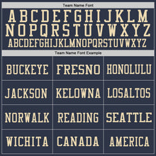 Загрузить изображение в средство просмотра галереи, Custom Navy Vintage USA Flag Cream-Red Mesh Authentic Throwback Football Jersey