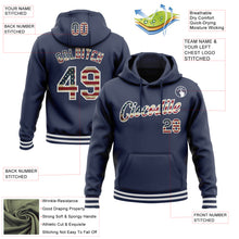 Charger l'image dans la galerie, Custom Stitched Navy Vintage USA Flag-White Sports Pullover Sweatshirt Hoodie