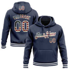 Charger l'image dans la galerie, Custom Stitched Navy Vintage USA Flag-White Sports Pullover Sweatshirt Hoodie