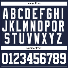 Load image into Gallery viewer, Custom Navy White-Gray Hockey Lace Neck Jersey