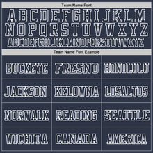 Laden Sie das Bild in den Galerie-Viewer, Custom Navy White Mesh Authentic Throwback Football Jersey