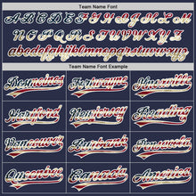 Charger l'image dans la galerie, Custom Navy Vintage USA Flag-White Authentic Throwback Baseball Jersey