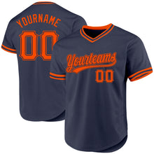 Загрузить изображение в средство просмотра галереи, Custom Navy Orange Authentic Throwback Baseball Jersey