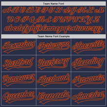 Загрузить изображение в средство просмотра галереи, Custom Navy Orange Authentic Throwback Baseball Jersey