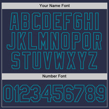 Загрузить изображение в средство просмотра галереи, Custom Navy Teal Authentic Throwback Baseball Jersey