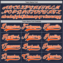 Загрузить изображение в средство просмотра галереи, Custom Navy Orange-White Hockey Jersey