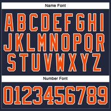 Загрузить изображение в средство просмотра галереи, Custom Navy Orange-White Hockey Jersey