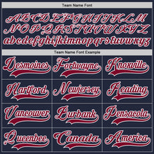 Загрузить изображение в средство просмотра галереи, Custom Navy Maroon-White Hockey Jersey