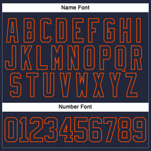 Загрузить изображение в средство просмотра галереи, Custom Navy Orange Hockey Jersey