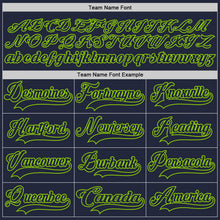 Загрузить изображение в средство просмотра галереи, Custom Navy Neon Green Hockey Jersey