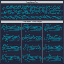 Загрузить изображение в средство просмотра галереи, Custom Navy Teal Hockey Jersey