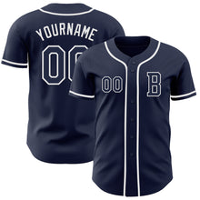 Загрузить изображение в средство просмотра галереи, Custom Navy White Authentic Baseball Jersey