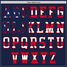 Загрузить изображение в средство просмотра галереи, Custom Navy USA Flag-Red Authentic Baseball Jersey