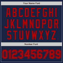 Laden Sie das Bild in den Galerie-Viewer, Custom Navy Red Authentic Baseball Jersey