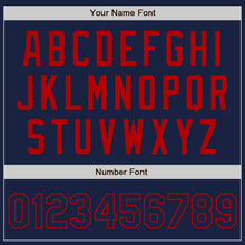 Загрузить изображение в средство просмотра галереи, Custom Navy Red Authentic Baseball Jersey