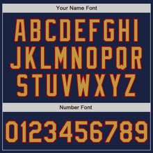Загрузить изображение в средство просмотра галереи, Custom Navy Old Gold-Red Authentic Baseball Jersey