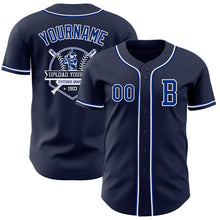 Laden Sie das Bild in den Galerie-Viewer, Custom Navy Royal-White Authentic Baseball Jersey