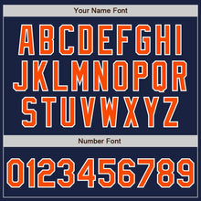 Загрузить изображение в средство просмотра галереи, Custom Navy Orange-White Authentic Baseball Jersey