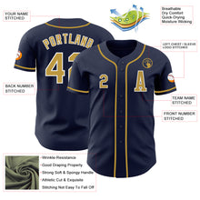 Laden Sie das Bild in den Galerie-Viewer, Custom Navy Old Gold-White Authentic Baseball Jersey