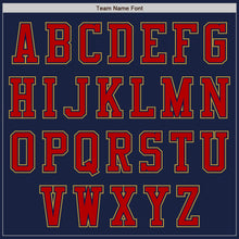 Загрузить изображение в средство просмотра галереи, Custom Navy Red-Old Gold Authentic Baseball Jersey