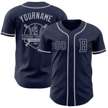Загрузить изображение в средство просмотра галереи, Custom Navy Gray Authentic Baseball Jersey