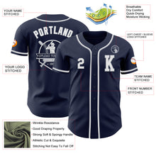 Laden Sie das Bild in den Galerie-Viewer, Custom Navy White-Gray Authentic Baseball Jersey