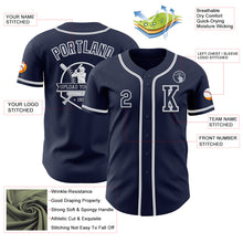Laden Sie das Bild in den Galerie-Viewer, Custom Navy White-Gray Authentic Baseball Jersey