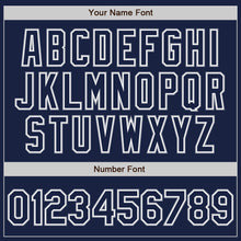 Laden Sie das Bild in den Galerie-Viewer, Custom Navy White-Gray Authentic Baseball Jersey