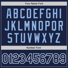 Загрузить изображение в средство просмотра галереи, Custom Navy White-Light Blue Authentic Baseball Jersey