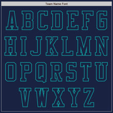 Загрузить изображение в средство просмотра галереи, Custom Navy Teal Authentic Baseball Jersey